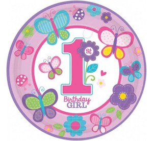 TALERZYKI PAPIEROWE 1 SWEET BIRTHDAY GIRL 23CM 8SZT