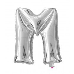 Balon 40 cm literka srebrna M