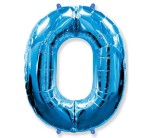 BALON 100CM CYFRA JASNO NIEBIESKI 0