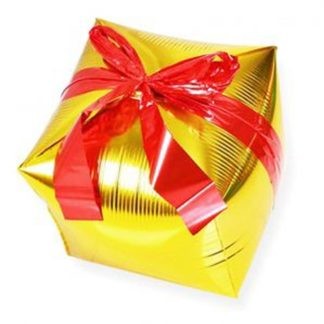 balon 22"prezent złoty