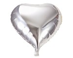 BALON 5" SERCE SREBRNE KOMPLET 4SZT