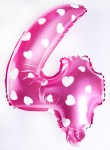BALON 40CM CYFRA RÓŻ 4