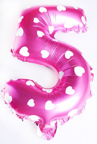Balon foliowy cyfra 5