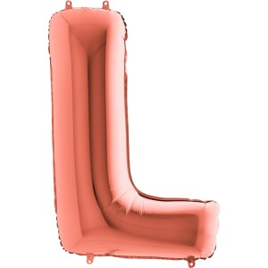 BALON 100CM LITERKA RÓŻOWE ZŁOTO L