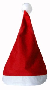 CZAPKA MIKOŁAJA CZERWONA WELUROWA