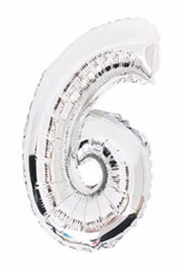 Balon foliowy cyfra 6