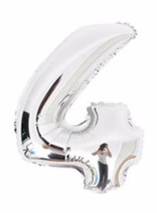 BALON 75cm CYFRA SREBRNA 4