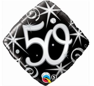 BALON 18" CZARNY SERPENTYNA 50