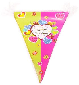 GIRLANDA PAPIEROWA HAPPY BIRTHDAY 3 M RÓŻOWA