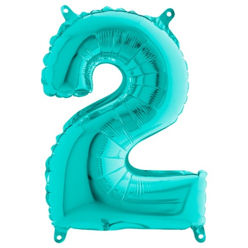 Balon foliowy cyfra 2 na hel lub powietrze