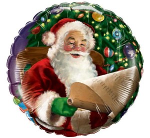 BALON 18" MIKOŁAJ Z LISTEM