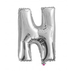 BALON 40CM LITERKA SREBRNA N