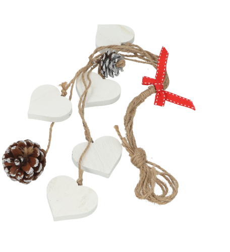 zawieszki drewnaine białe