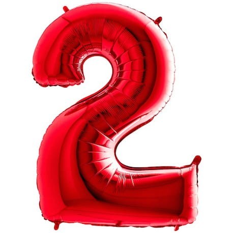 Balon foliowy cyfra 2