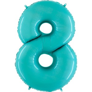 BALON 100CM CYFRA PASTELOWY NIEBIESKI 8
