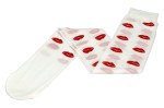 POŃCZOCHY SKARPETY DŁUGIE BIAŁE W USTA