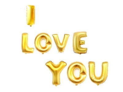 Balony foliowe  napis i love you
