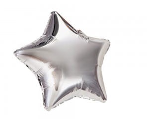 balon gwiazda srebrna 24"