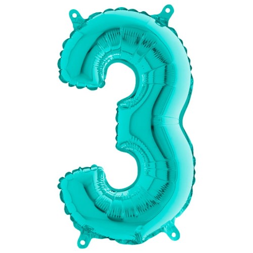 Balon foliowy cyfra 3 na hel lub powietrze