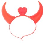 ROGI DIABEŁKA DIABLICY ŚWIECĄCE CZERWONE NA CZERWONEJ OPASCE