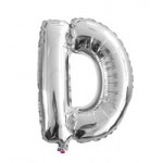 BALON 40CM LITERKA SREBRNA D