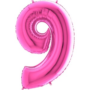 BALON 100CM CYFRA FUXIA GRABO 9