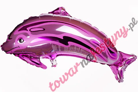 balon na hel delfin różowy