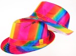 KAPELUSZ TĘCZOWY AKSAMITNY