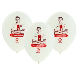 GODAN BALONY BIAŁE LEWANDOWSKI PZPN 5SZT