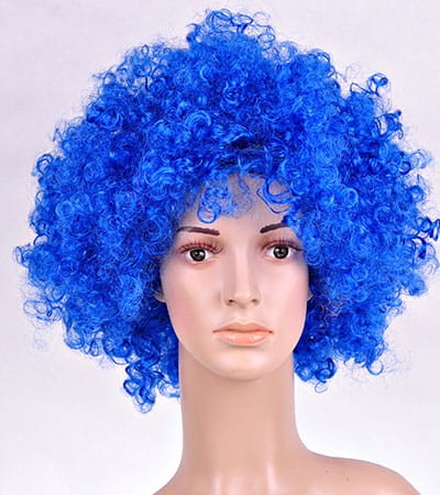Peruka afro kolor ciemny niebieski