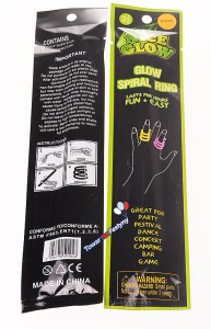 PIERŚCIONEK KOLCZYK ŚWIATŁO CHEMIICZNE FLUORESCENCYJNY MIX 24szt