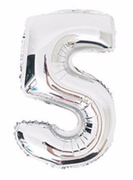 Balon foliowy cyfra 5