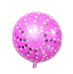 BALON 18" W GWIAZDKI RÓŻOWY