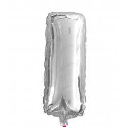 Balon 40 cm literka srebrna I