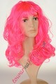 Peruka kręcona różowa
