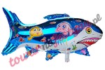 BALON 22" REKIN NIEBIESKI Z RYBKAMI